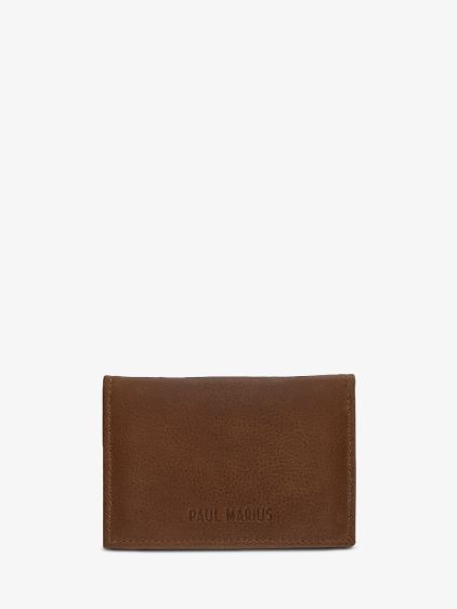 leather card holder Brown - LePortefeuille ALDO Tobacco Brown | PAUL M