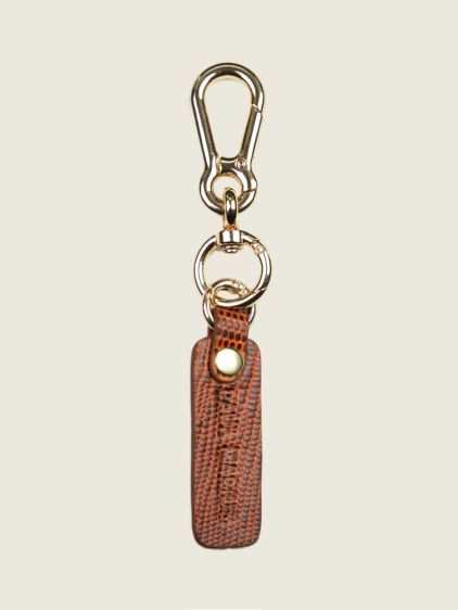 LePorte-clé Breloque 1960 Amber- key ring brown leather | PAUL MARIUS