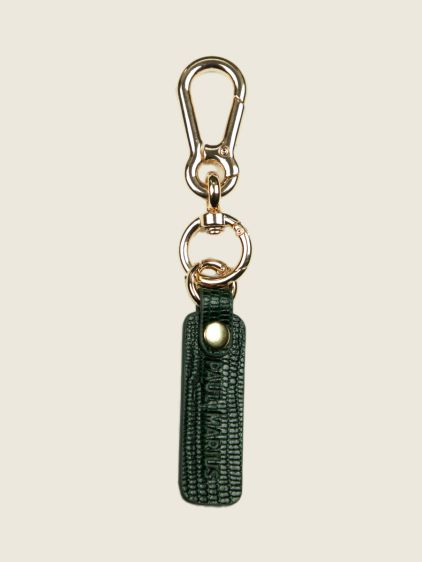 LePorte-clé Breloque 1960 Malachite - key ring green leather | PAUL MA