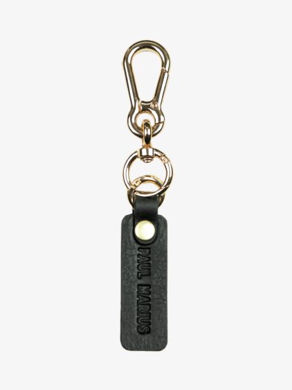 LePorte-clé Breloque Black - key ring black leather | PAUL MARIUS