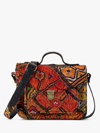 Gold Leather Handbag for Women Mademoiselle George Jaipur Bronze PAUL MARIUS