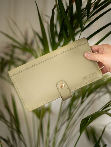 LePortefeuille Charlotte N°2 Art Deco - Almond