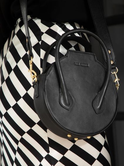 Removable Black Leather Bag Strap - LaBandoulière Art Deco Black | PAUL  MARIUS