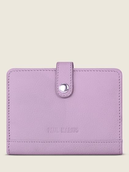 Purple Leather Wallet for Women LePortefeuille de Jeanne Pastel Lilac PAUL MARIUS