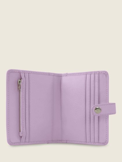 Purple leather wallet womens outlet
