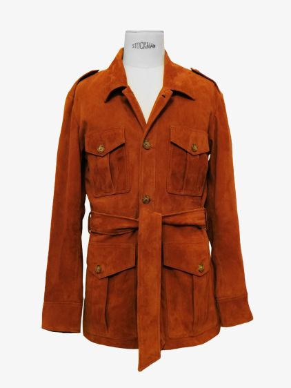 Leather safari jacket mens new arrivals