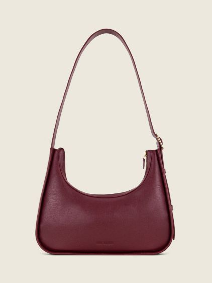 Burgundy Leather Baguette Bag for Women - Victoire Burgundy | PAUL MAR