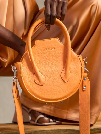 Orange Leather Removable Bag Strap LaBandouli re Pastel Apricot