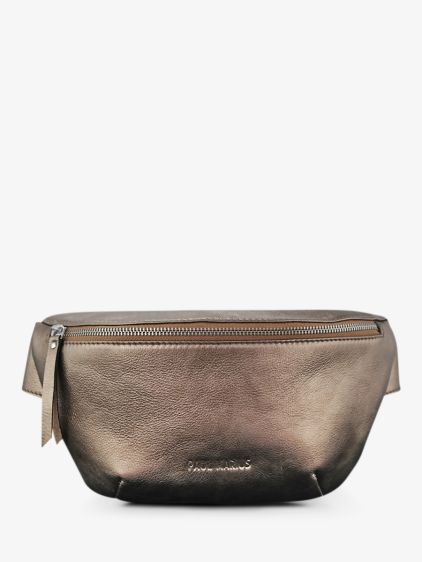 Gold Leather Fanny Pack - LaBanane Bronze