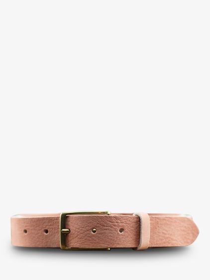leather belt Pink LaCeinture Magnifique Nubuck 30mm Powder Pink PAUL MARIUS