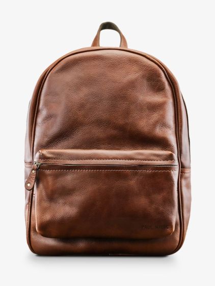 leather back pack Brown LeMariol Tobacco PAUL MARIUS