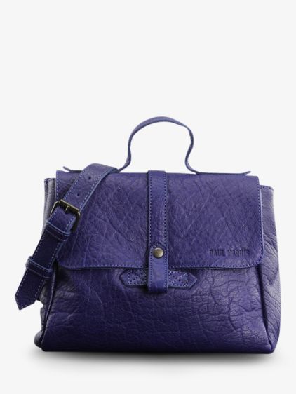 Blue Leather Handbag LeCorneille Egyptian Blue PAUL MARIUS