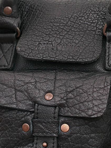 leather shoulder bag for woman Multicoloured Black Gold LeRive Gauche M Black Gold PAUL MARIUS