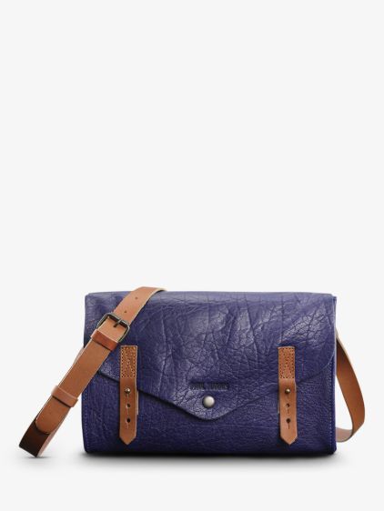 leather woman shoulder bag Blue - L'Indispensable Egyptian Blue | PAUL ...