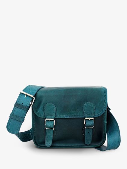 Blue Leather Shoulder Bag LaSacoche S Cobalt PAUL MARIUS