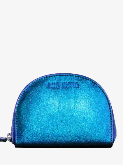 Denim and Leather Wallet Women LePortefeuille Manon Denim PAUL MARIUS
