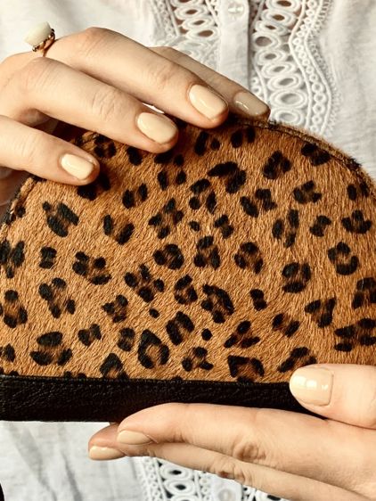 LePortefeuille Manon leopard - Black