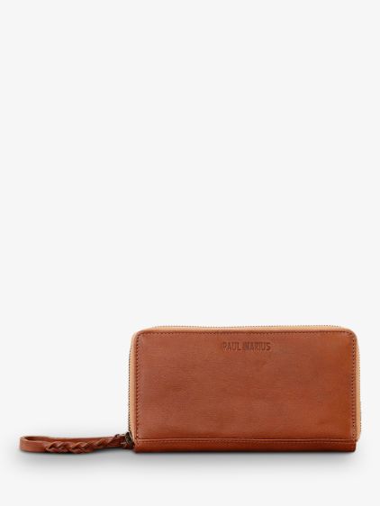 leather wallet woman Brown LePortefeuille Charlotte Light Brown PAUL MARIUS