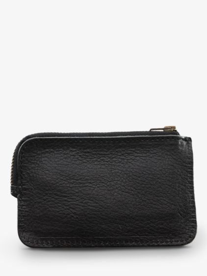 leather wallet man Black - LePorte-monnaie AUGUSTIN Python Black