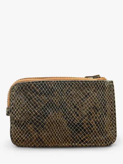 LePorte-monnaie AUGUSTIN Python - Khaki