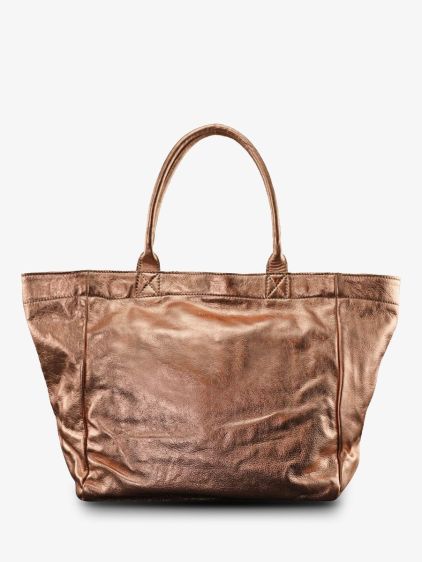 leather hand bag for woman Pink Gold MonPartenaire M Rose Gold PAUL MARIUS