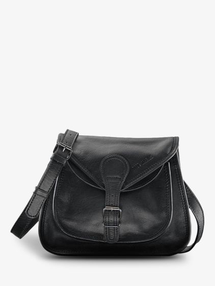 Black Leather Shoulder Bag for Women LaBesace Black PAUL MARIUS