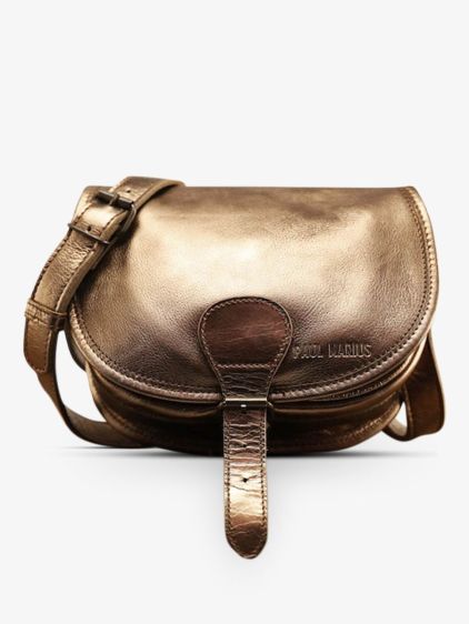 Leather shoulder bag for woman Copper - LeBohémien Copper