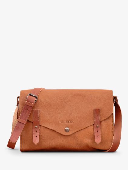 leather woman shoulder bag Beige L Indispensable Sand PAUL MARIUS