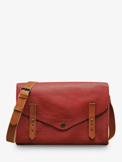 Sac rouge bandouliere cuir sale