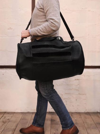 leather travel bag plane Black LeCabine Black PAUL MARIUS