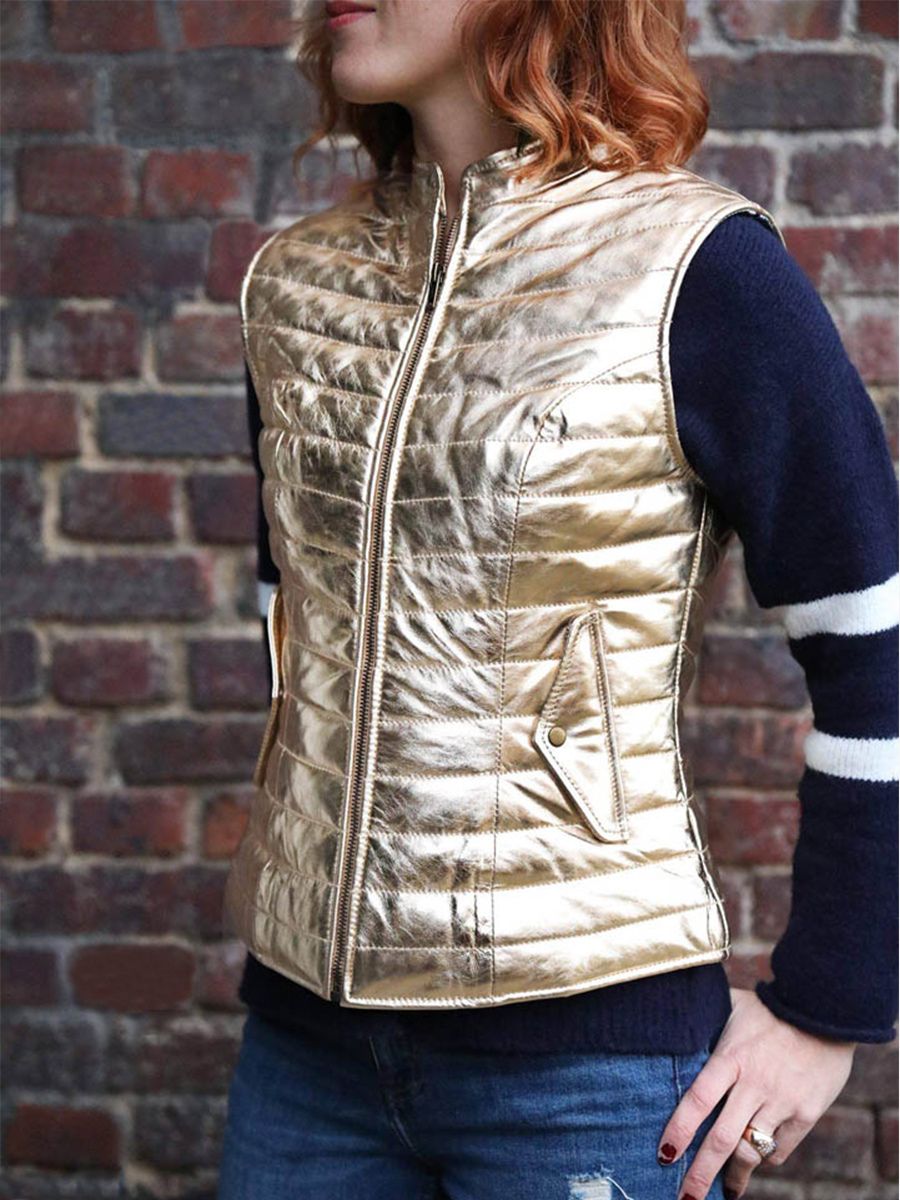 Doudoune deals femme dorée