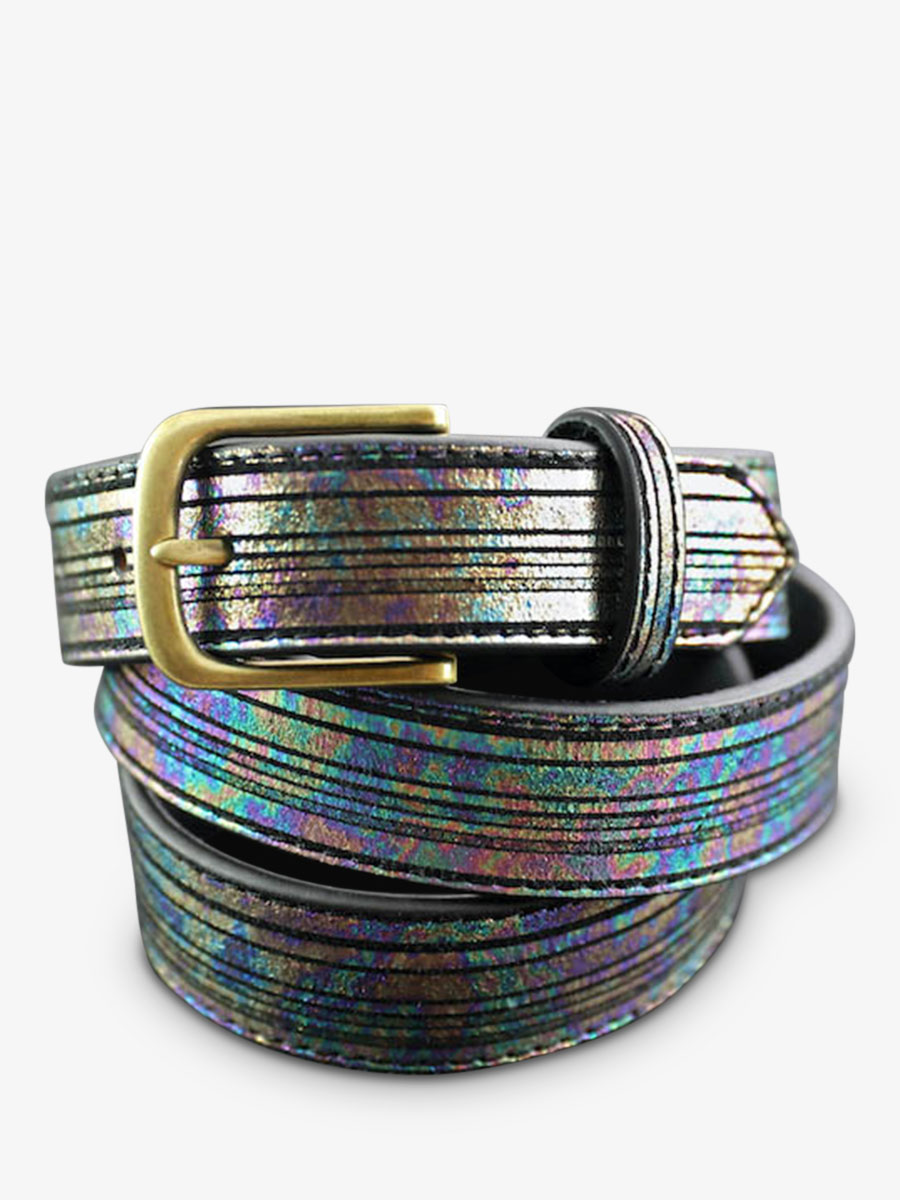 leather-belt-multicoloured-side-view-picture-laceinture-a-boucle-holographic-paul-marius-3760125347158