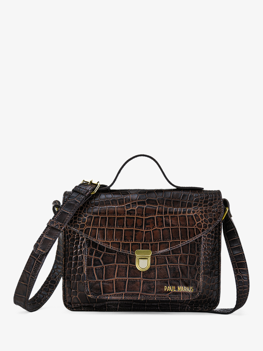 leather-crossbody-bag-for-woman-dark-brown-side-view-picture-mademoiselle-george-alligator-tigers-eye-paul-marius-3760125357447 