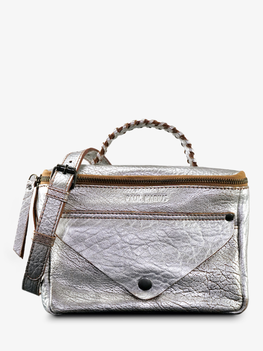 leather-shoulder-bag-for-woman-silver-front-view-picture-legavroche-reedition-silver-amber-paul-marius-3760125348865