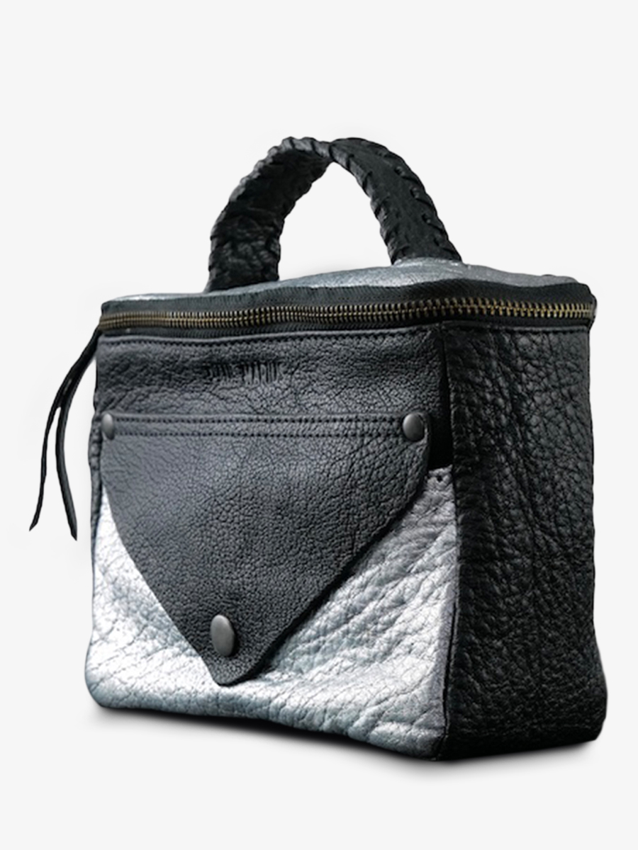 leather-shoulder-bag-for-woman-silver-black-side-view-picture-legavroche-reedition-silver-black-paul-marius-3760125348810