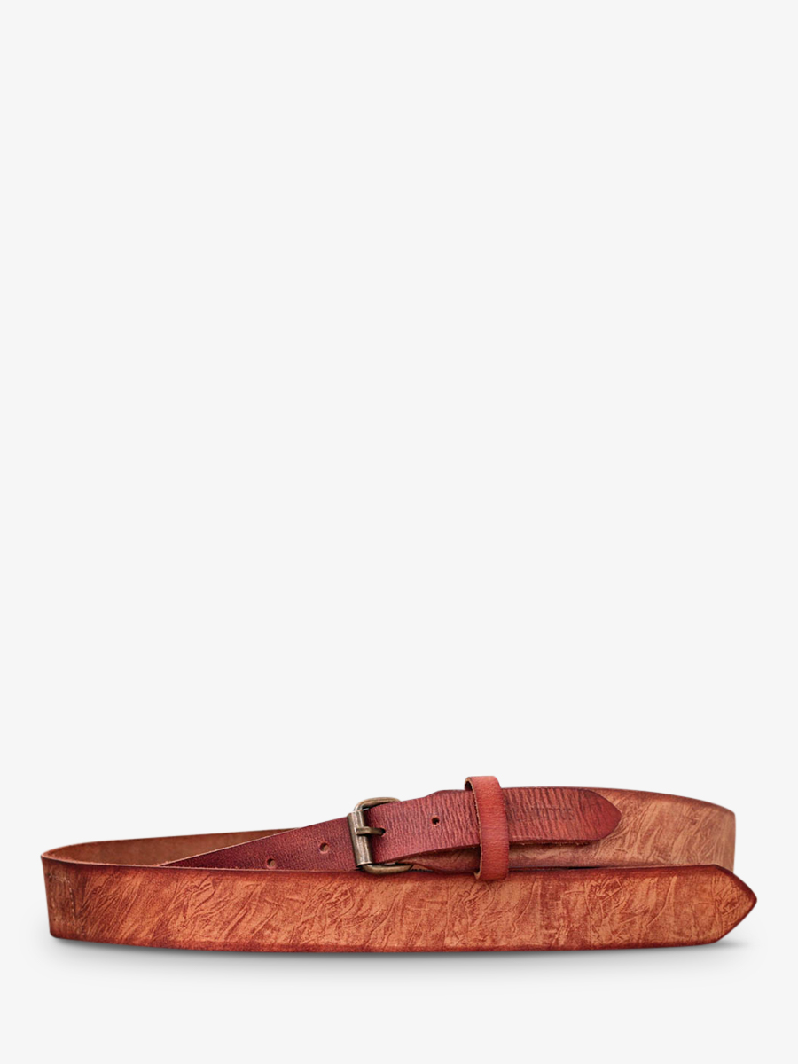 man leather belt Brown LaCeinture Indie Light Brown PAUL MARIUS