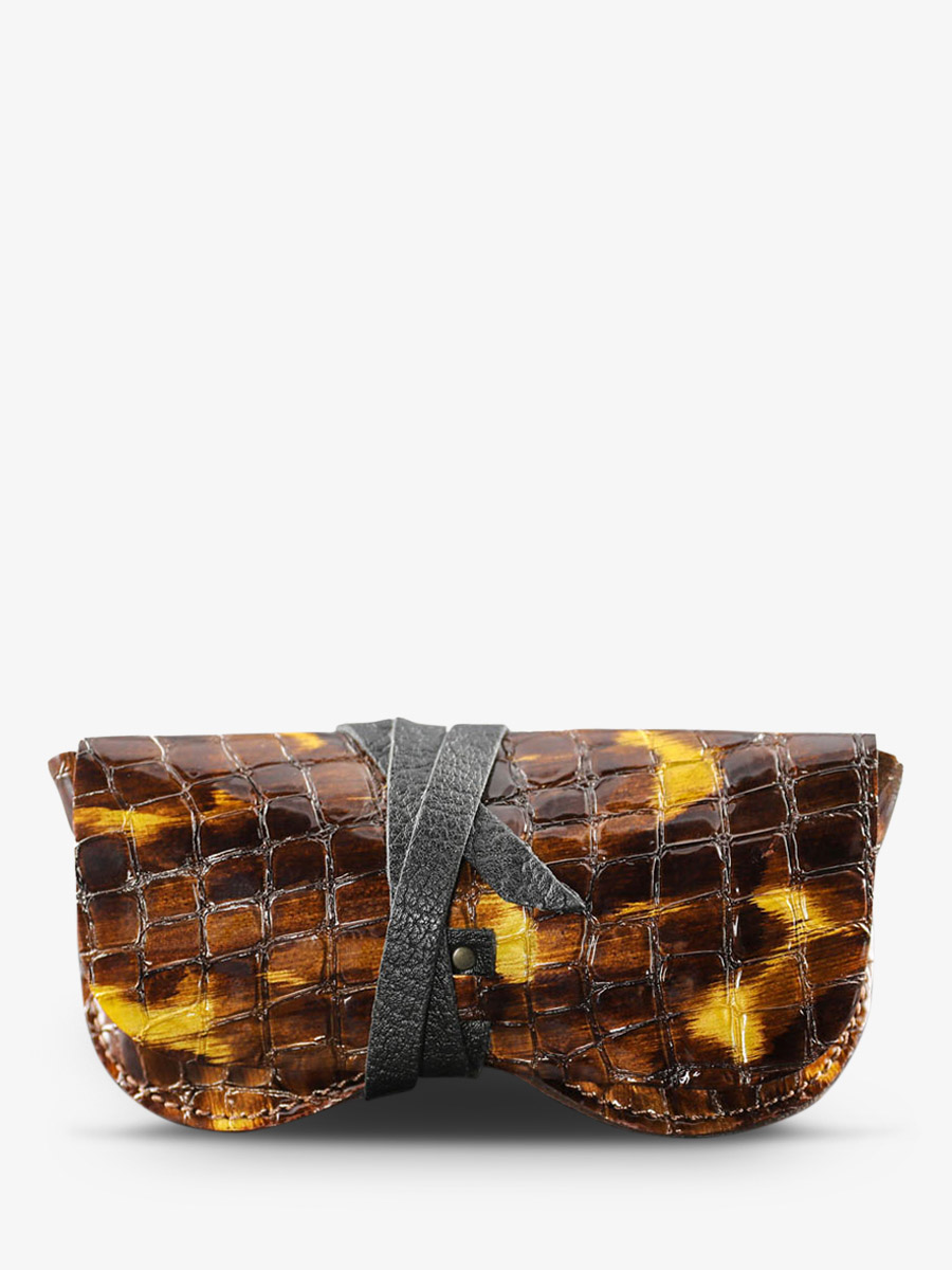 glasses-case-leather-silver-front-view-picture-letui-a-lunettes-caiman-amber-silver-paul-marius-3760125346397