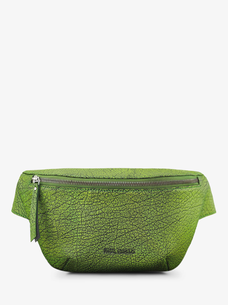 leather fanny pack Green - LaBanane Absinthe | PAUL MARIUS