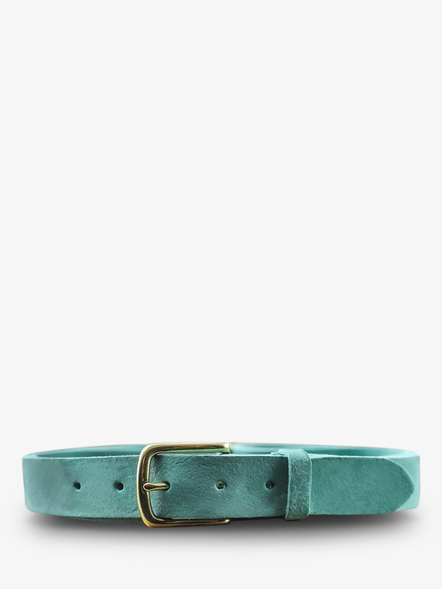 leather-belt-blue-green-front-view-picture-laceinture-magnifique-nubuck--30mm-turquoise-paul-marius-3760125339597