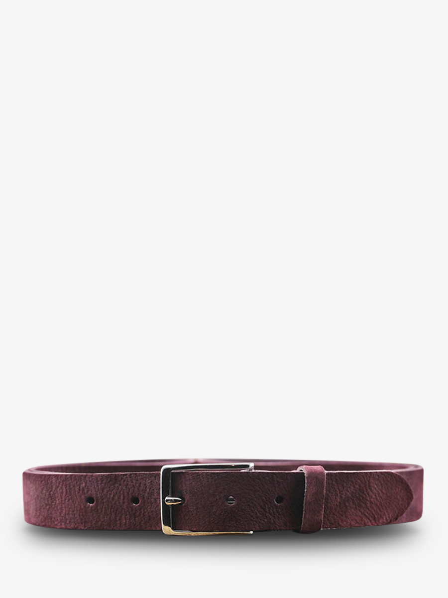 leather-belt-purple-front-view-picture-laceinture-magnifique-nubuck--30mm-plum-paul-marius-3760125339658