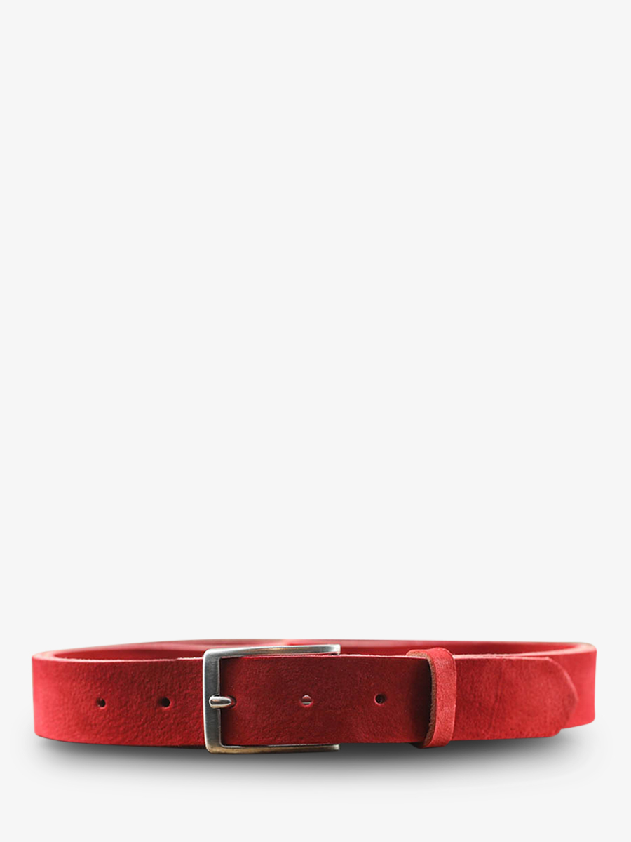 leather-belt-red-front-view-picture-laceinture-magnifique-nubuck--30mm-carmine-red-paul-marius-3760125339672