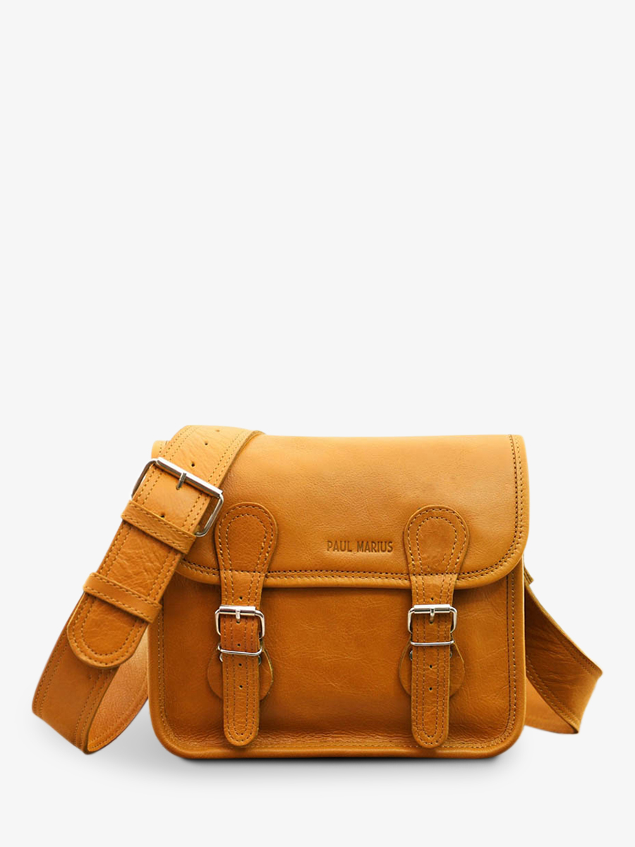 Yellow Leather Shoulder Bag - LaSacoche S Saffron | PAUL MARIUS