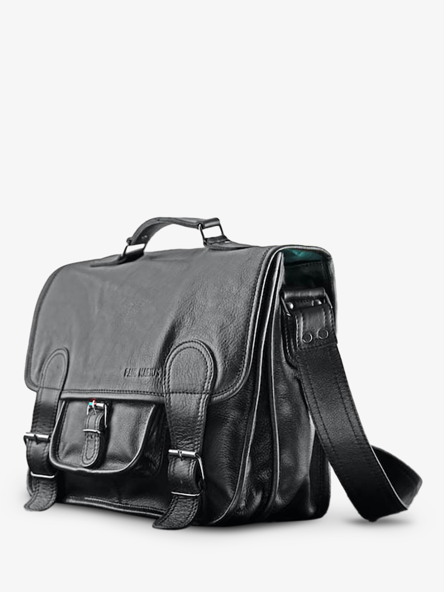 leather document holder Black LeCartable L Black PAUL MARIUS