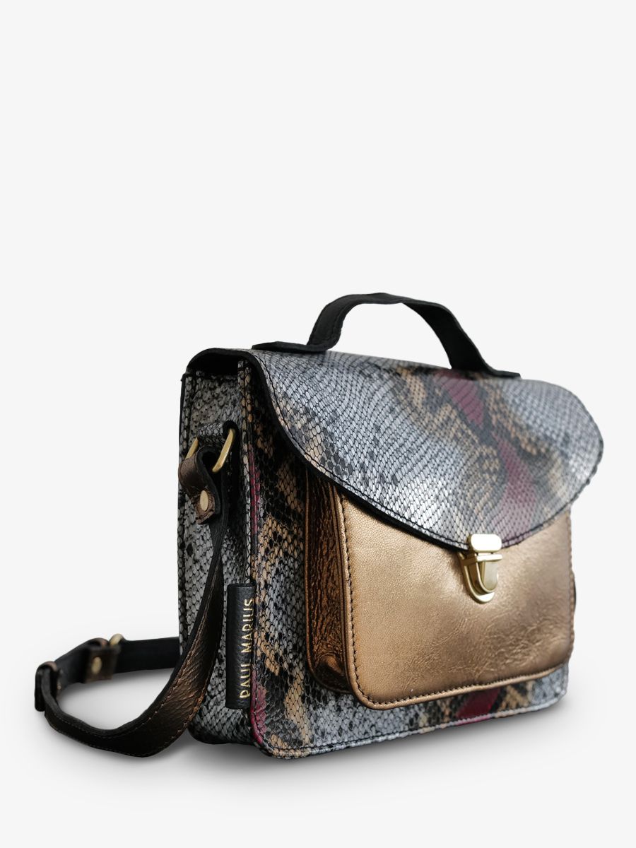 leather hand bag for woman Mademoiselle George Byzance PAUL MARIUS
