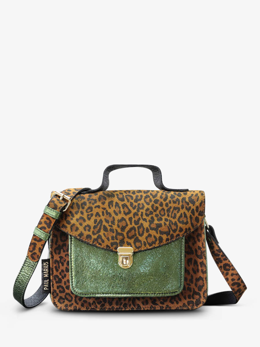 leather-hand-bag-for-woman-brown-green-front-view-picture-mademoiselle-george-leopard-light-brown-metallic-khaki-paul-marius-3760125348667
