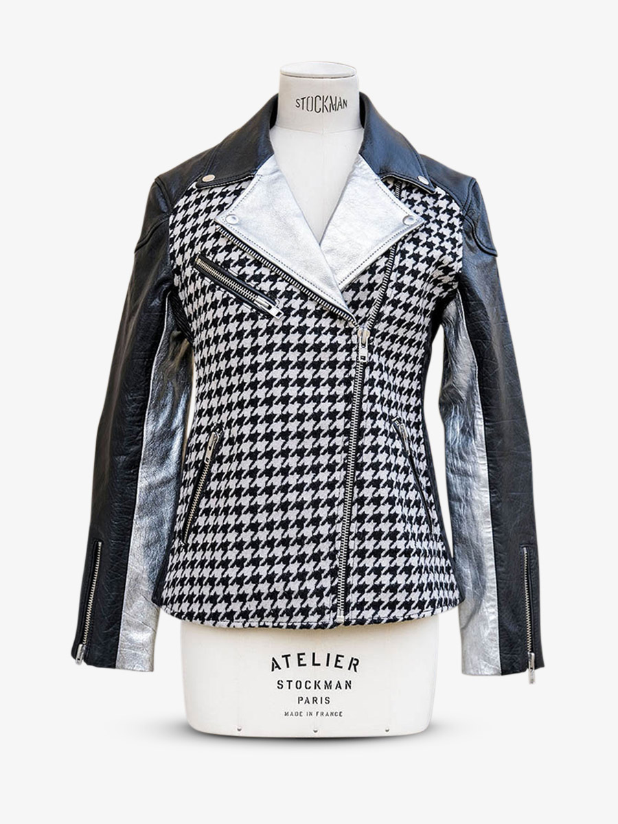 leather-women-jacket-perfecto-black-white-matter-texture-leperfecto-pied-de-poule-paul-marius-3760125346892