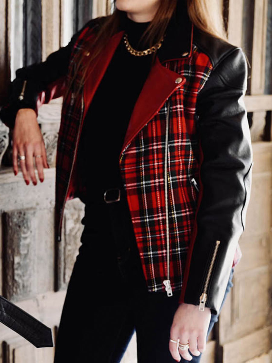 Tartan cheap jacket womens