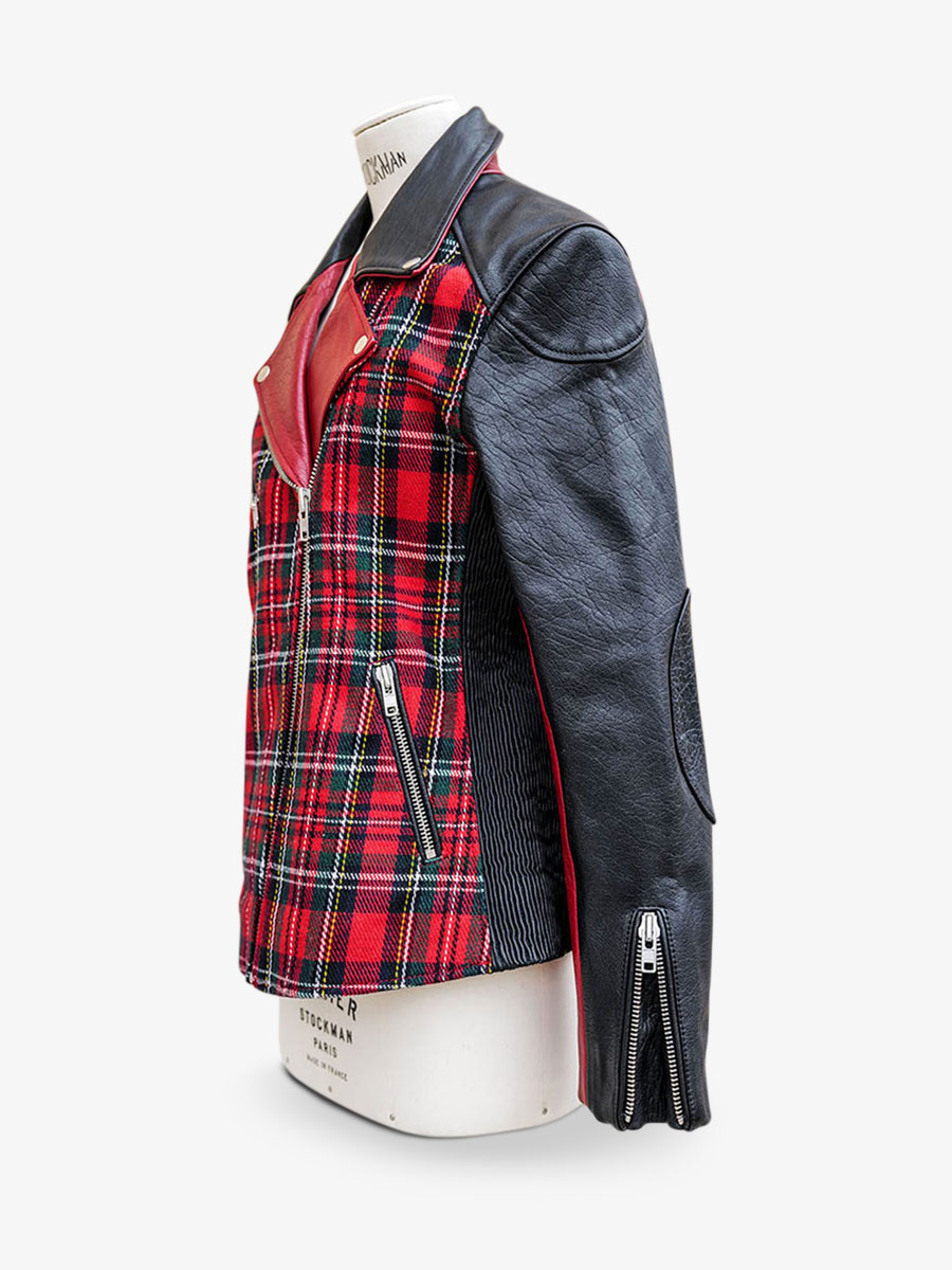 Red tartan online jacket women's