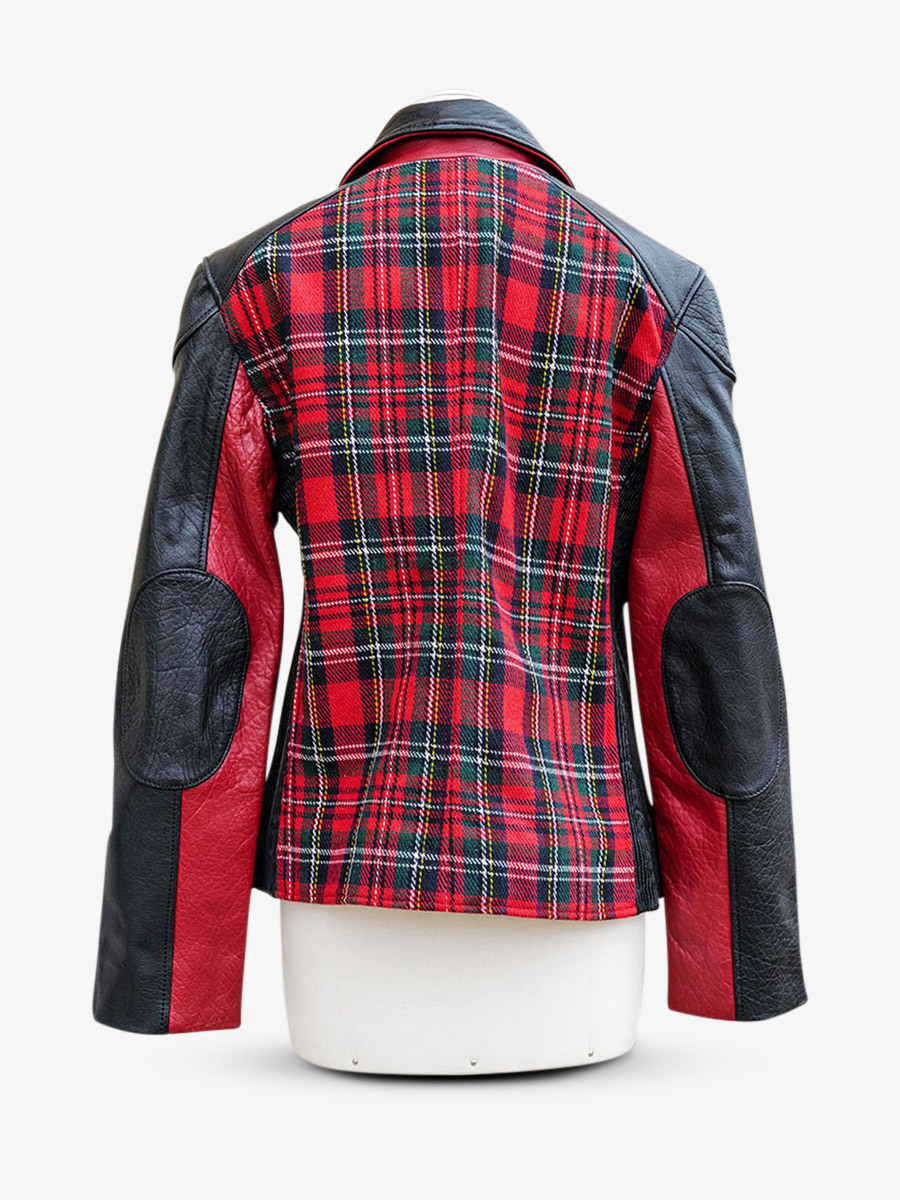 leather-women-jacket-perfecto-red-rear-view-picture-leperfecto-red-tartan-paul-marius-3760125346946