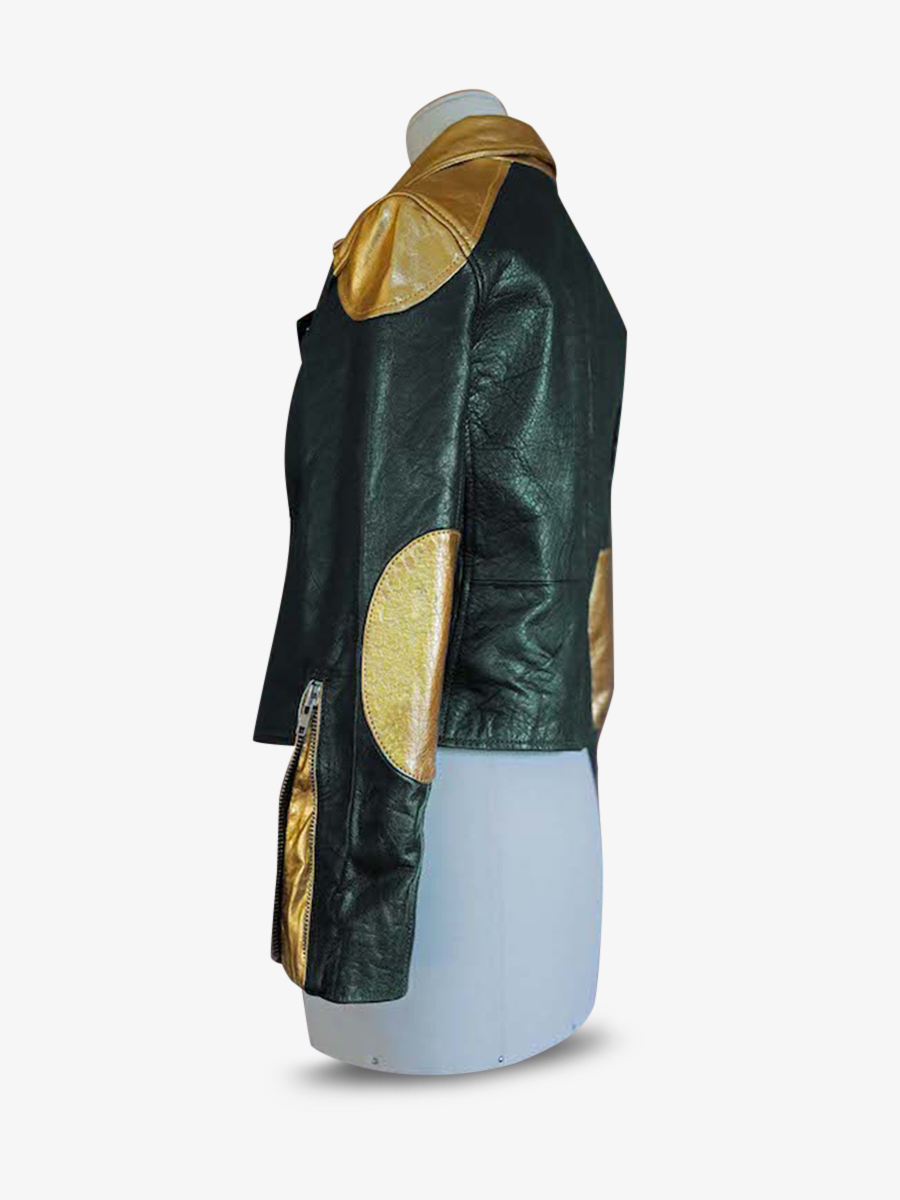 leather-women-jacket-perfecto-multicoloured-green-gold-rear-view-picture-leperfecto-forest-green-gold-paul-marius-3760125351469